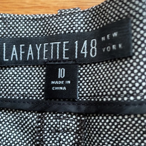 Lafayette 148 New York Wool Wide Leg High Waist Trouser Pants Size 10 B2 - Picture 4 of 7